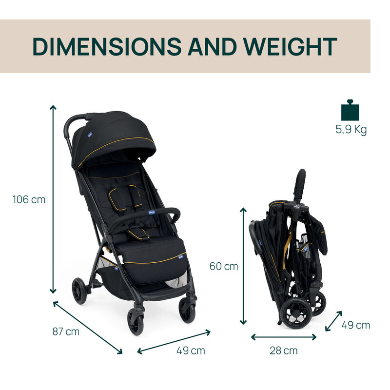 Glee Uneven Black Stroller image number 3